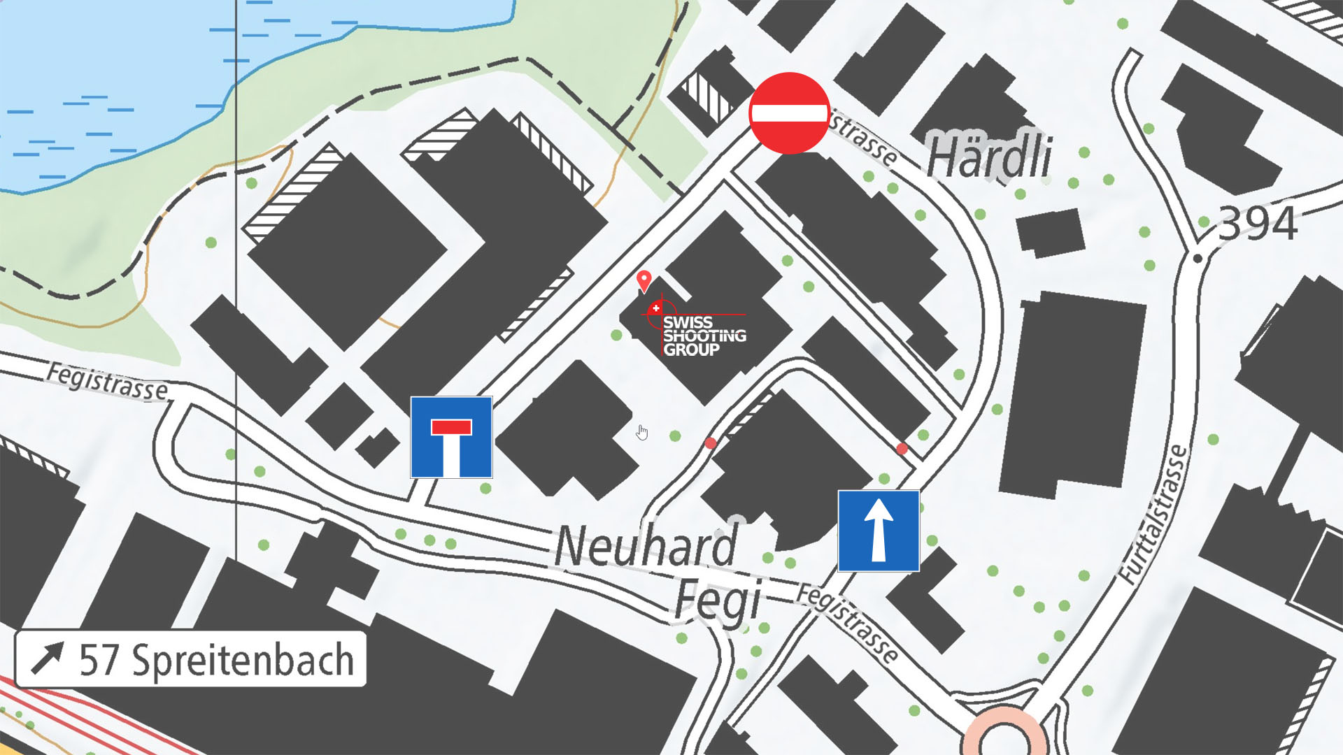 Situationsplan Verkehrsführung Härdlistrasse Spreitenbach